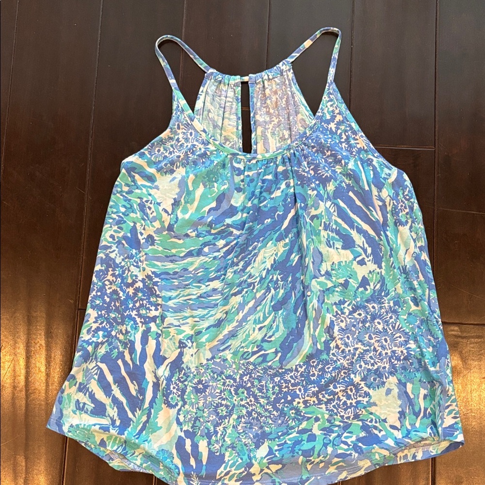 Lilly Pulitzer Blue and Green Tank Top
